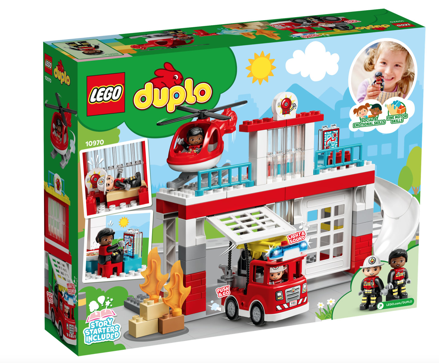 [飛米樂高積木磚賣店] LEGO 10970 Duplo-消防局與直升機