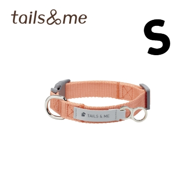 Tails & Me 尼龍頸圈 - 粉橘 S  ( 寬1.5cm / 頸圍22-30cm )