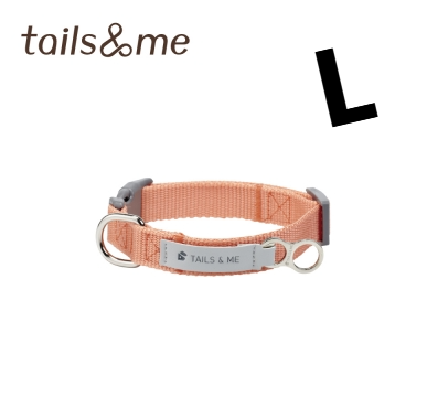 Tails & Me 尼龍頸圈 - 粉橘 L  ( 寬2.5cm / 頸圍36-50cm )