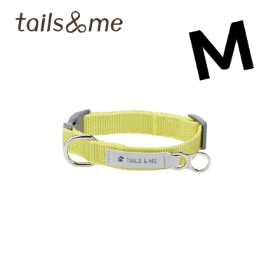 Tails & Me 尼龍頸圈 - 檸黃 M ( 寬 2cm / 頸圍 28-38cm )