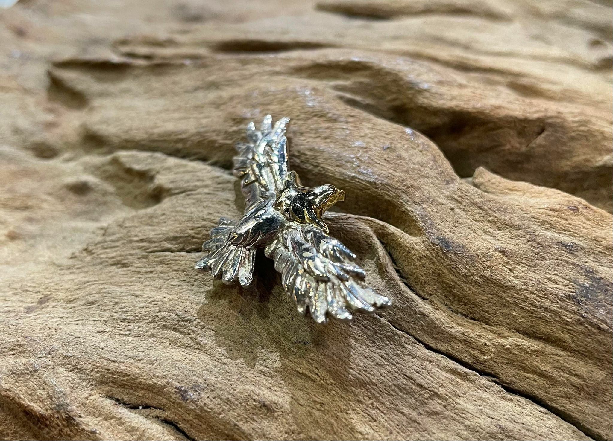 *Black Venom Jewelry- Freedom & Prayer 3cm/4cm 18K金頭純銀老鷹。