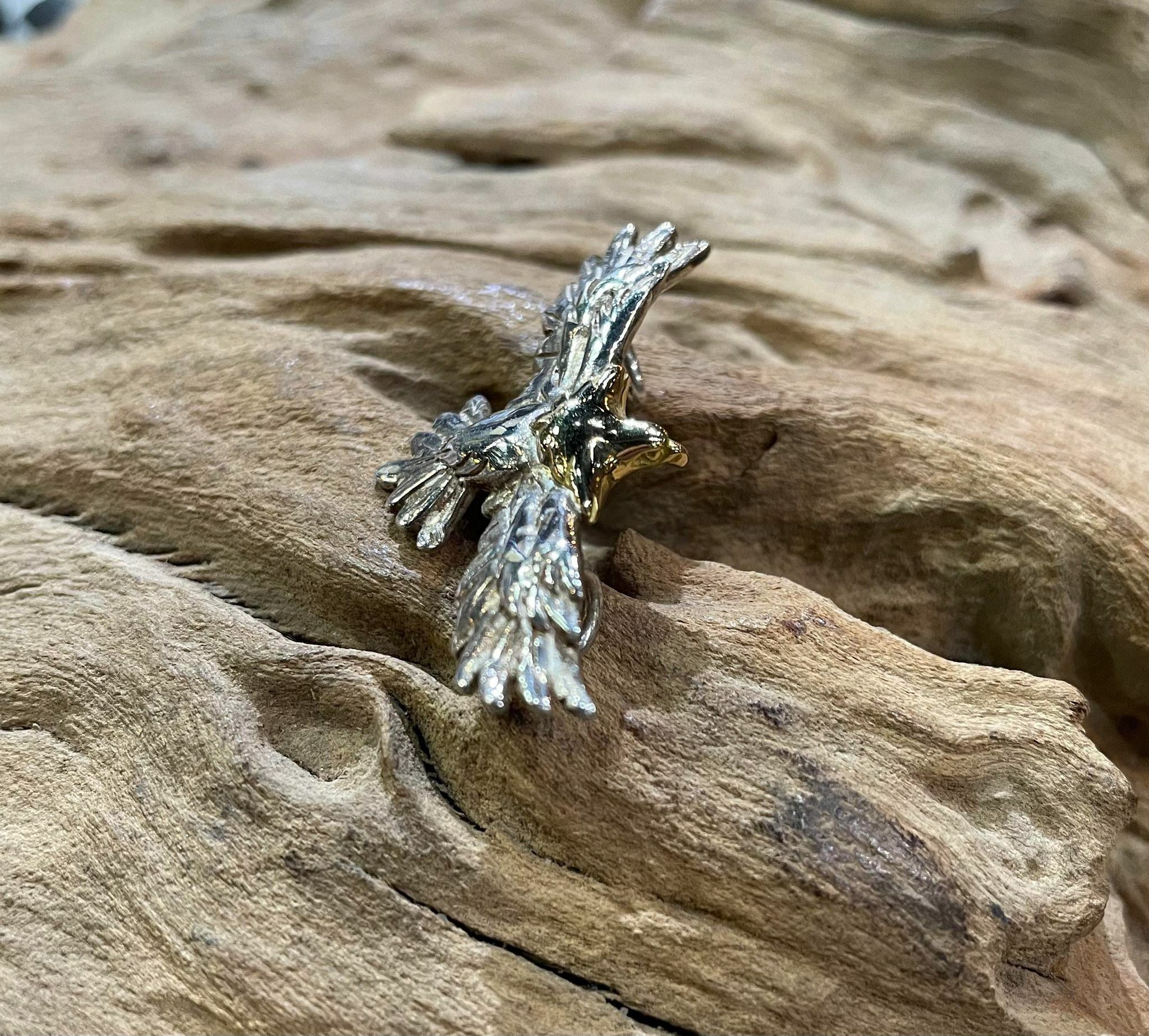 *Black Venom Jewelry- Freedom & Prayer 3cm/4cm 18K金頭純銀老鷹。