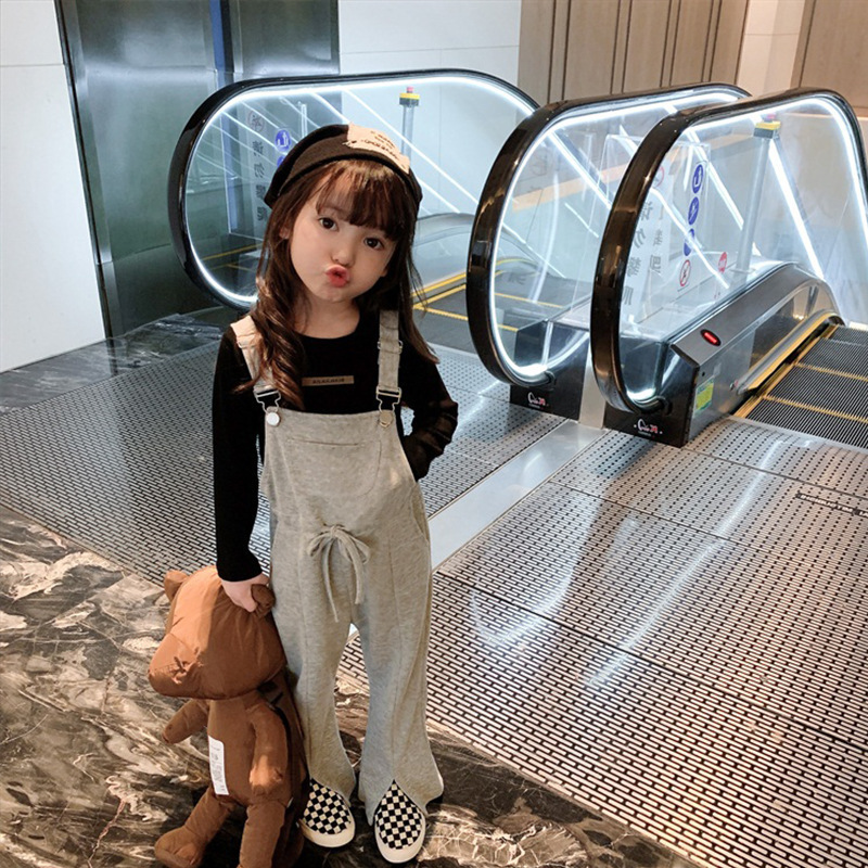 前開岔純棉吊帶褲 2色