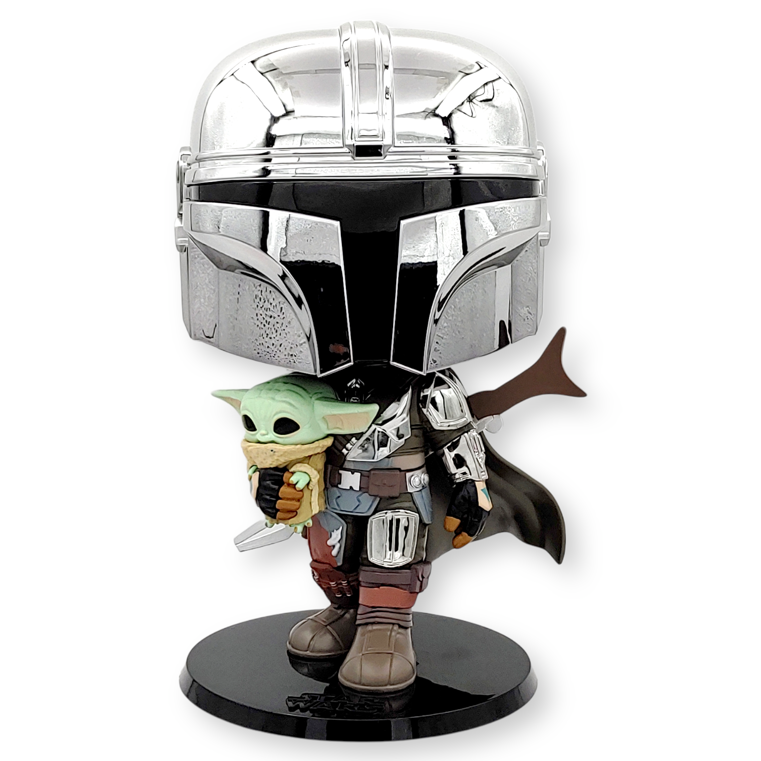 FUNKO POP星戰10吋曼達洛人(抱BB)金屬版-NO.380