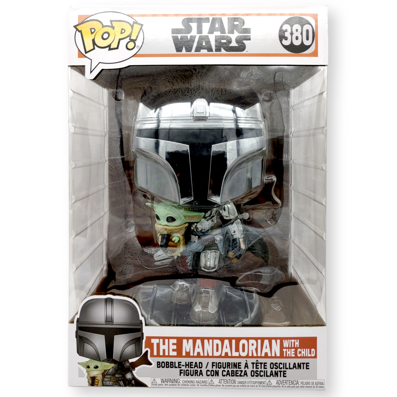 FUNKO POP星戰10吋曼達洛人(抱BB)金屬版-NO.380