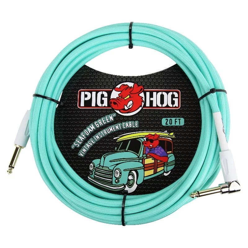 PIG HOG PIG HOG 衝浪綠色 IL頭 樂器導線 編織系列 Seafoam Green 第 2 張圖片｜三峽配件 / 週邊