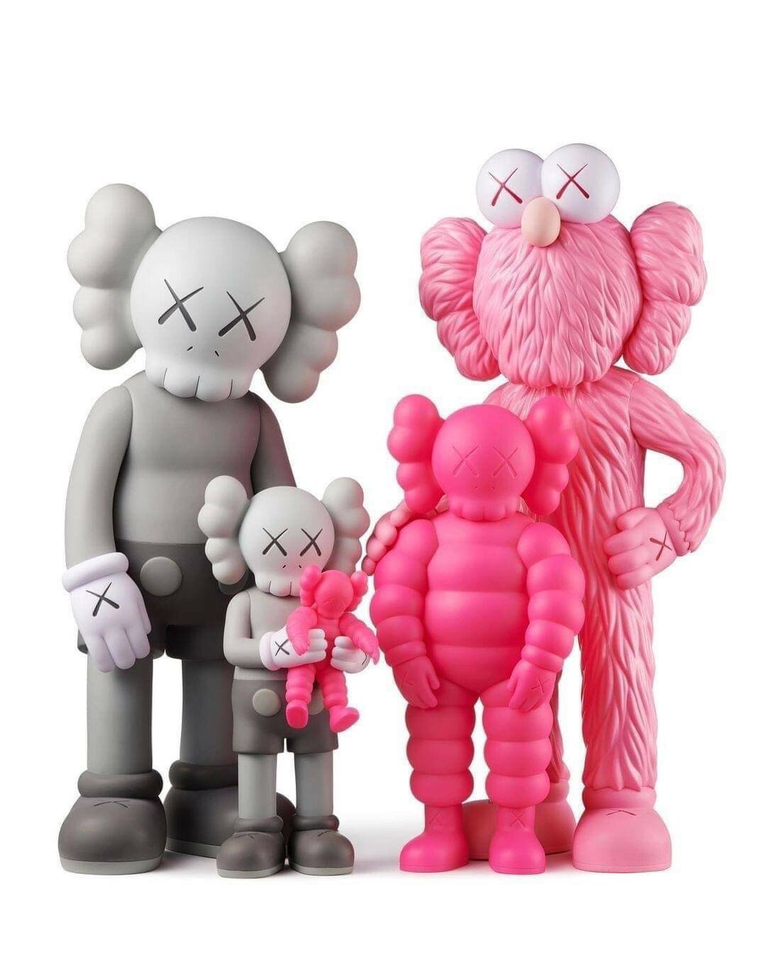 KAWS Family 粉色公仔收藏