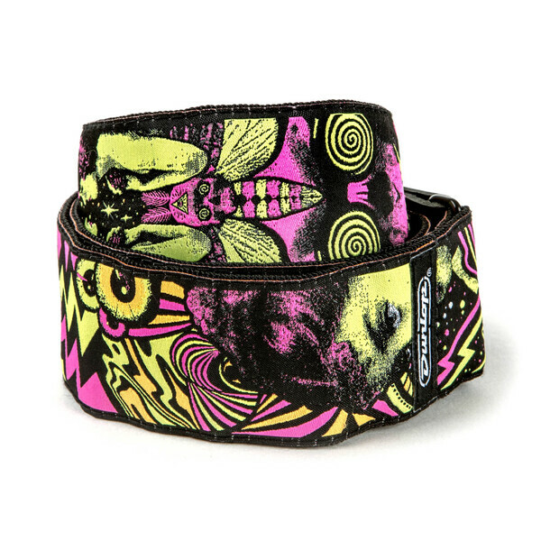 Dunlop Jim Dunlop 英國設計師聯名系列 Smokine Moon Orange 提花刺繡背帶 JDGO-ILD06 — 三峽效果器｜YA! 玩音樂