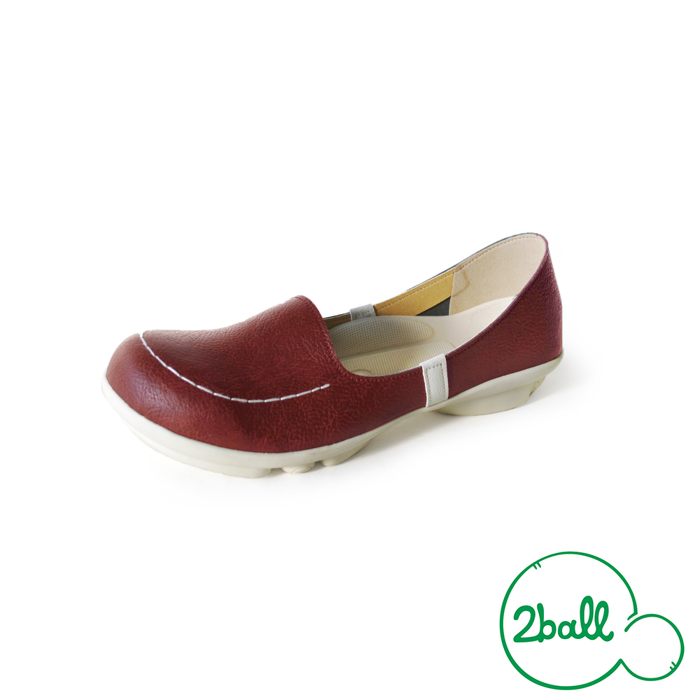 大阪樂步健康鞋 2ball 通勤娃娃鞋TB103(RBR-磚紅色)