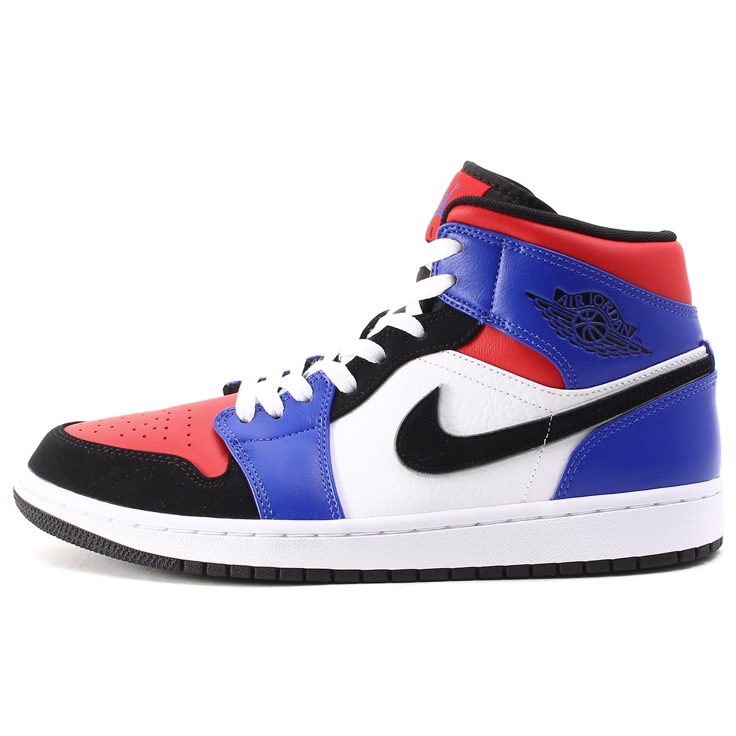 air jordan 1 mid top 3 blue red black white
