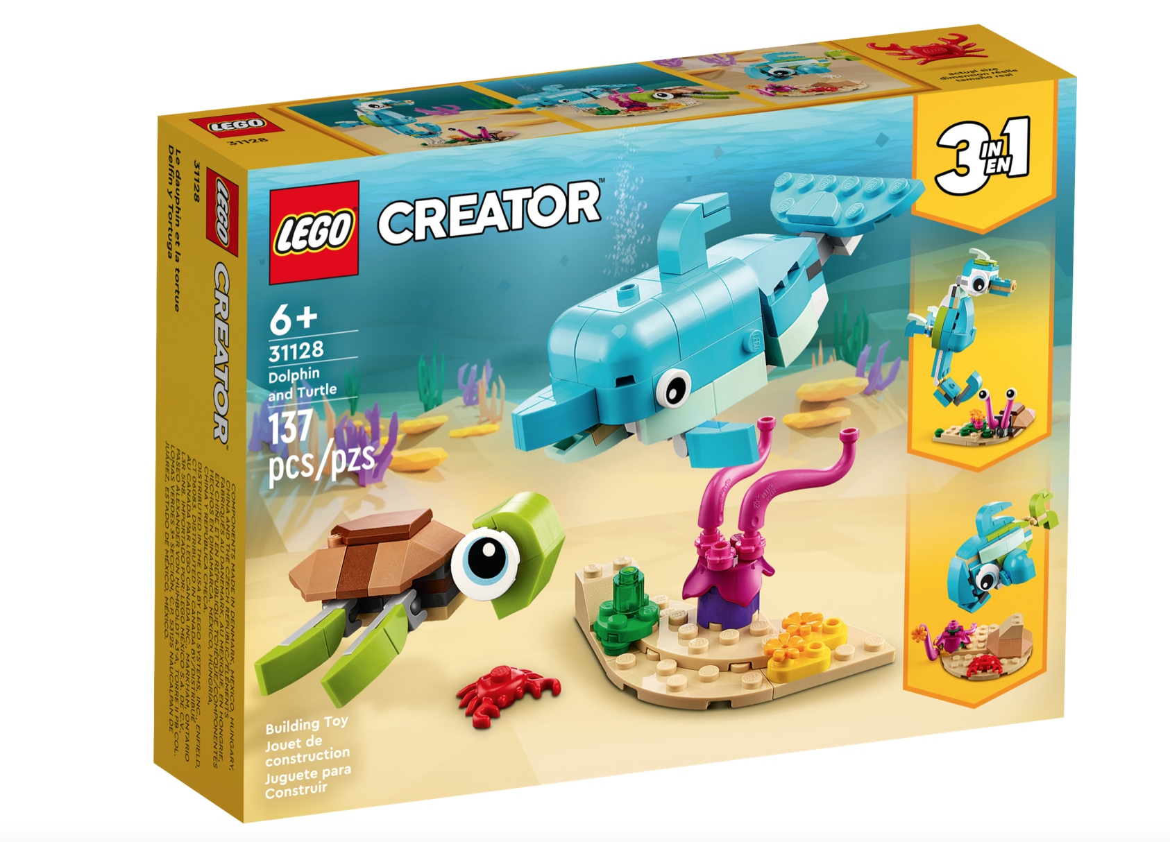 [飛米樂高積木磚賣店] LEGO 31128 Creator-海豚和烏龜