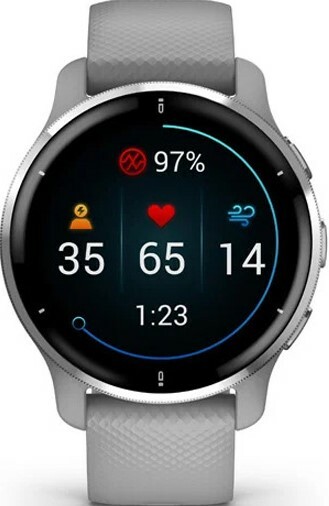 萬年鐘錶 - GARMIN Venu 2 Plus GPS 智慧腕錶 010-02496-20 / 雲霧灰  錶徑 43.6mm