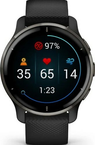 萬年鐘錶 - GARMIN Venu 2 Plus GPS 智慧腕錶 010-02496-21 / 石墨黑   錶徑 43.6mm