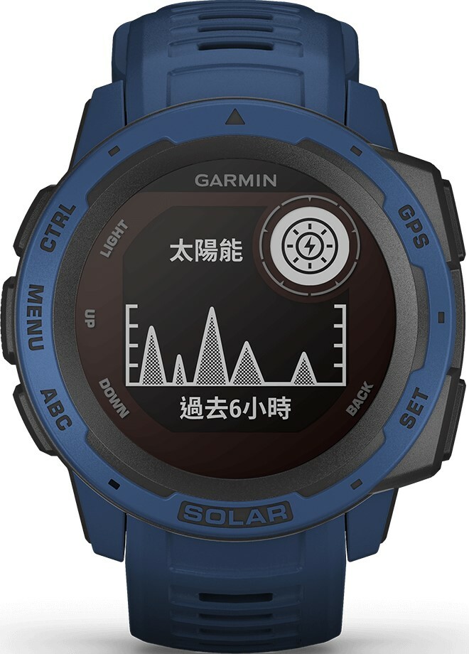 萬年鐘錶 - GARMIN Instinct Solar 軍規心率GPS運動腕錶  010-02293-37 /  深海藍  錶徑 45mm