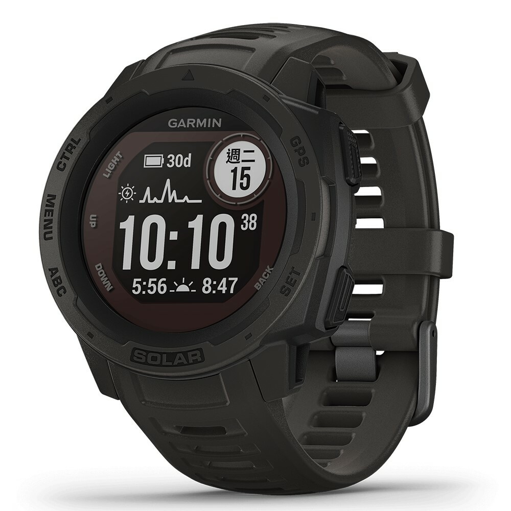 萬年鐘錶 - GARMIN Instinct Solar 軍規心率GPS運動腕錶 010-02293-33 /  石墨黑  錶徑 45mm