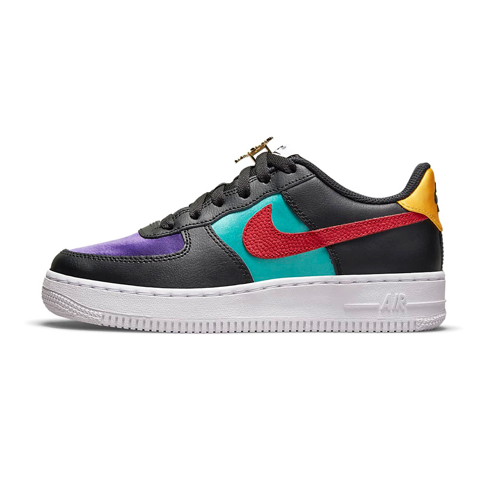 Nike Air Force 1 LV8 EMB (GS) 大童黑經典低筒運動休閒鞋DN41...