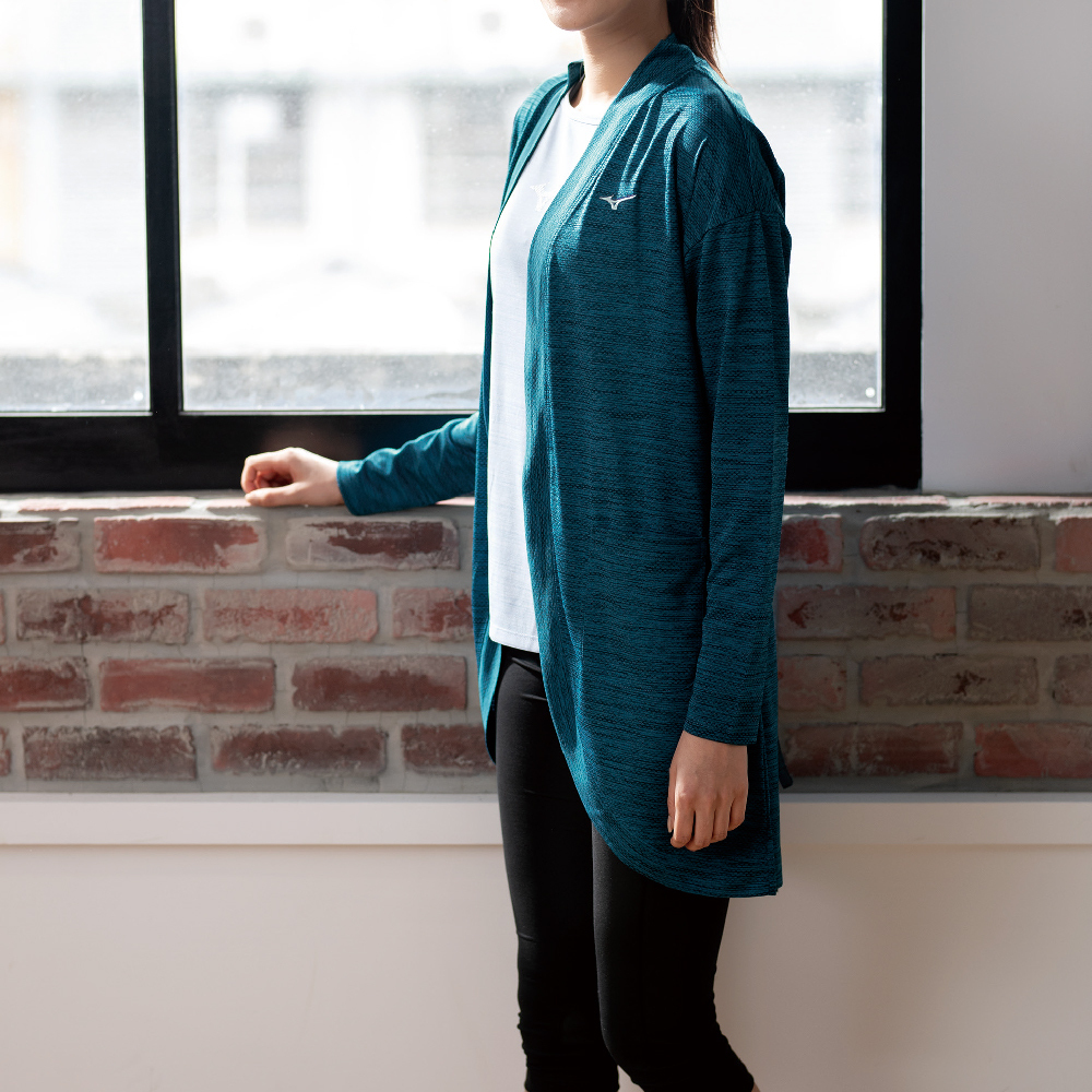 MIZUNO 美津濃 女 瑜珈長版外套 K2TC9705