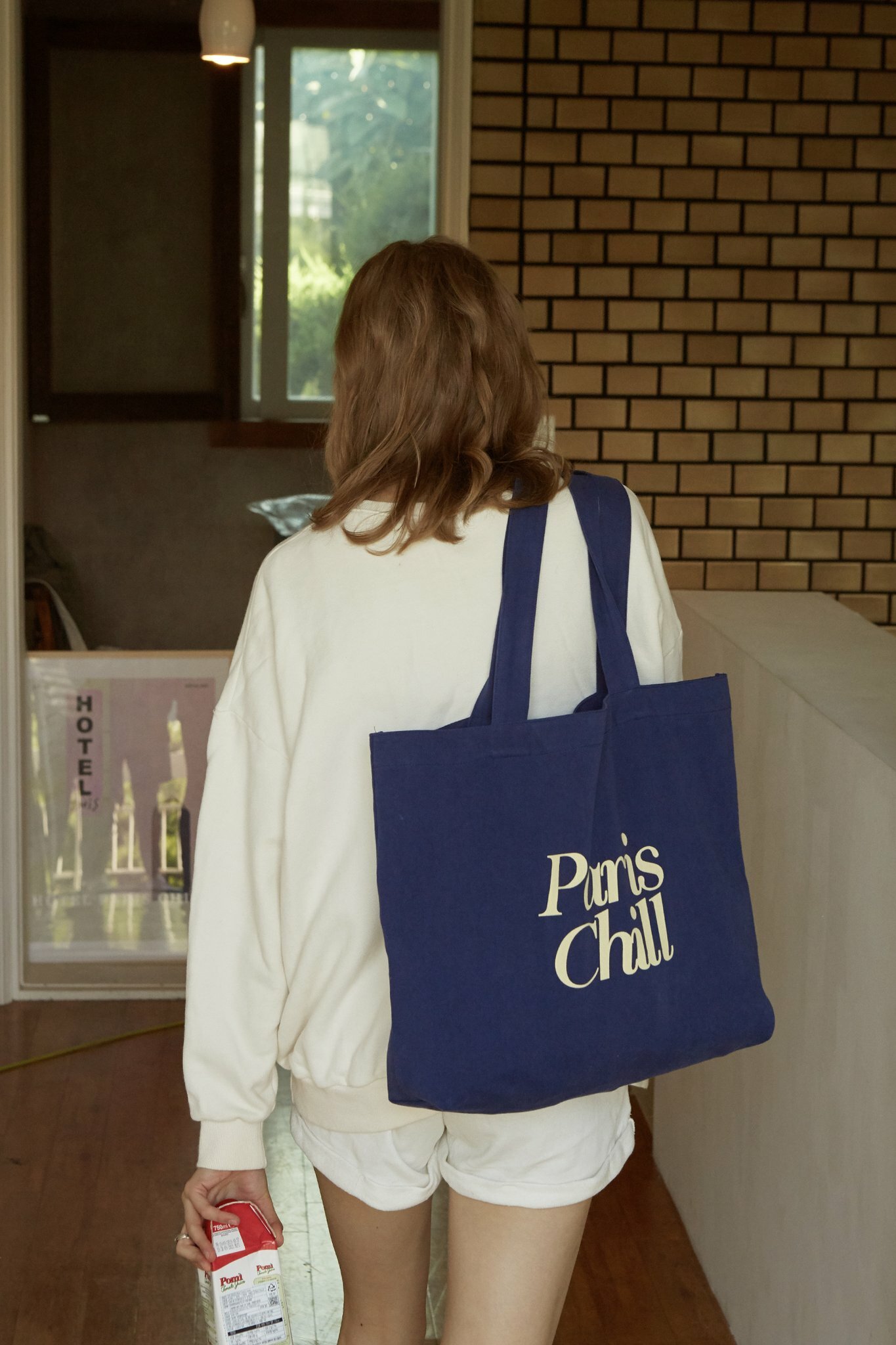 【HOTEL PARIS CHILL】韓国雑貨 Paris Chill Bag HOTEL PARIS CHILL Paris Chill トートバッグ (ブルー
