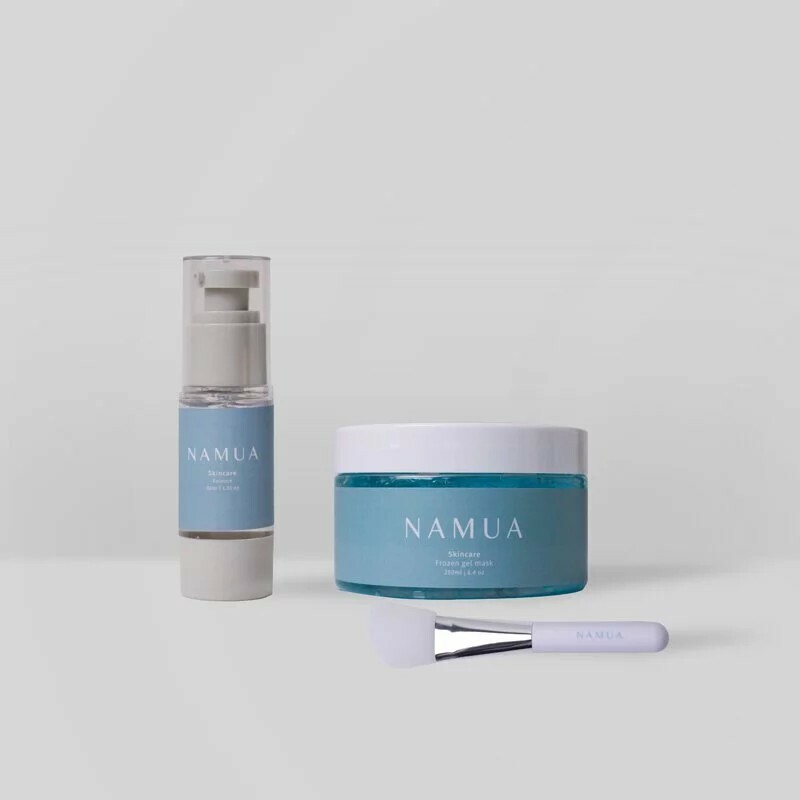 Namua 那木瓦  速效海洋冰肌凍膜 海島度假組合（鎖水精華液、凍膜刷、保冷袋）