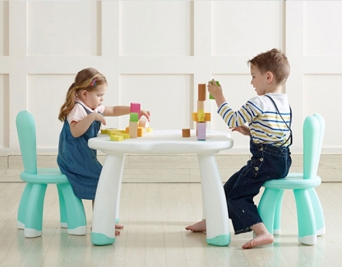 兒童俏皮兔子桌椅組(桌椅各一)