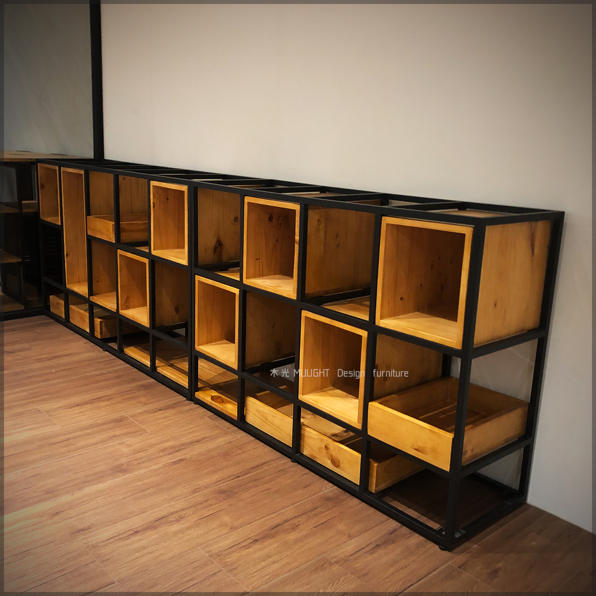 復古鐵藝方格屏風櫃(可訂製)