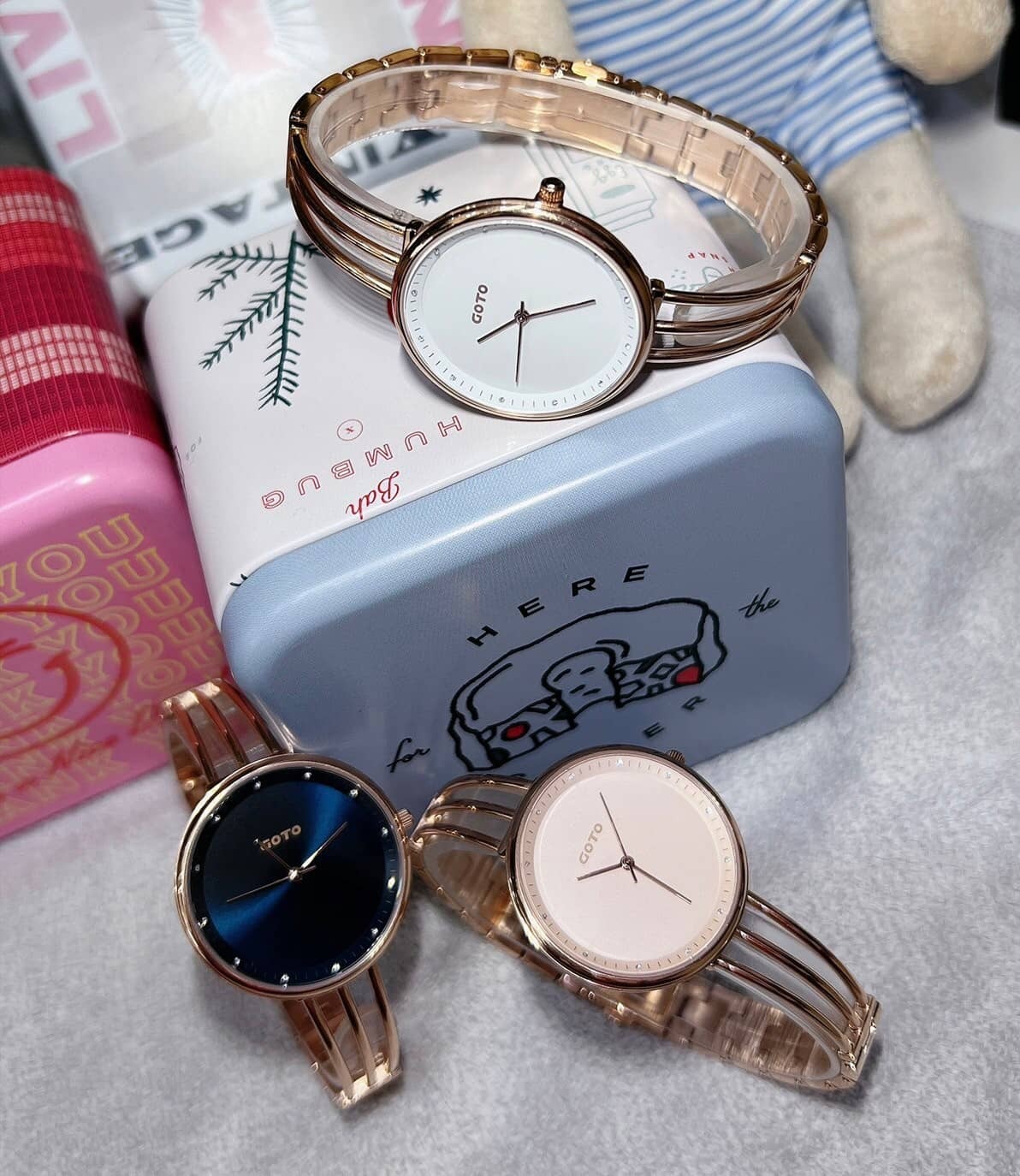 【GOTO】海洋系列閃耀亮鑽時尚手環錶 GS2096L-44-841 粉色/ GS2096L-44-G41 藍色/ GS2096L-44-241 白色 32mm 現代鐘錶