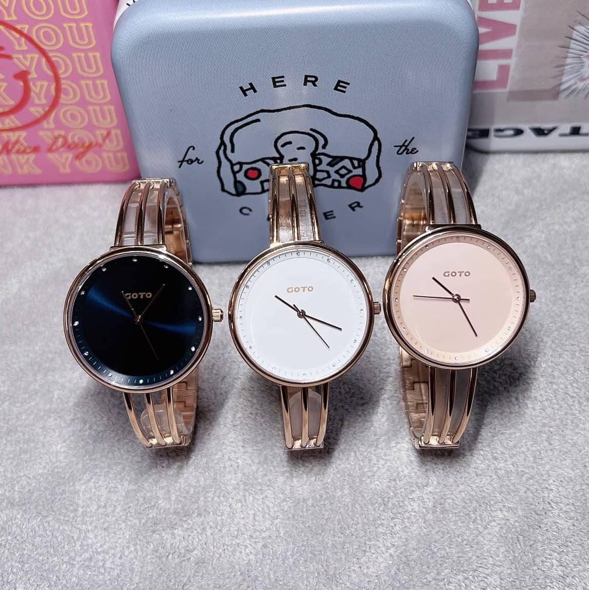 【GOTO】海洋系列閃耀亮鑽時尚手環錶 GS2096L-44-841 粉色/ GS2096L-44-G41 藍色/ GS2096L-44-241 白色 32mm 現代鐘錶