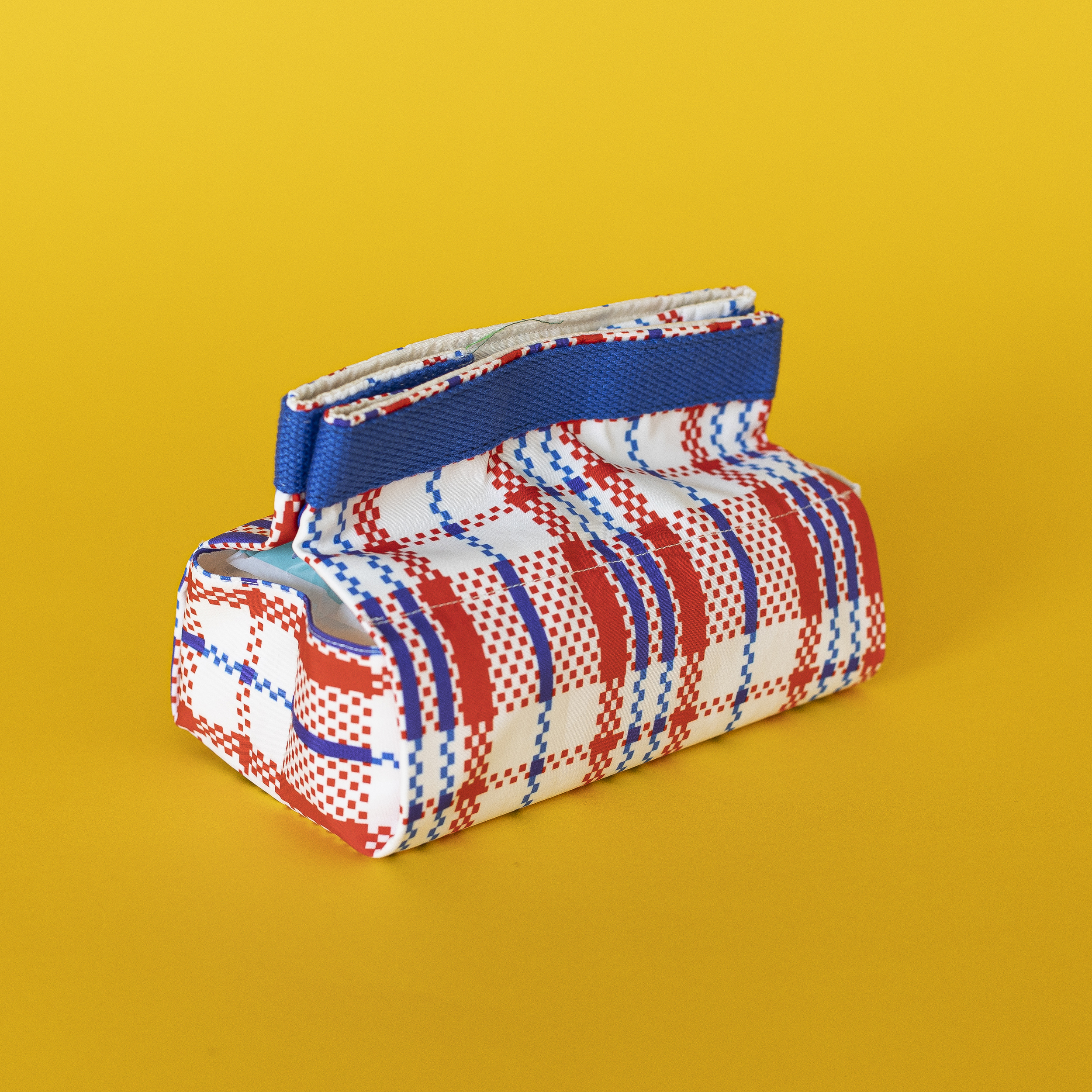 紙巾盒套 - 經典紅白藍 (小)