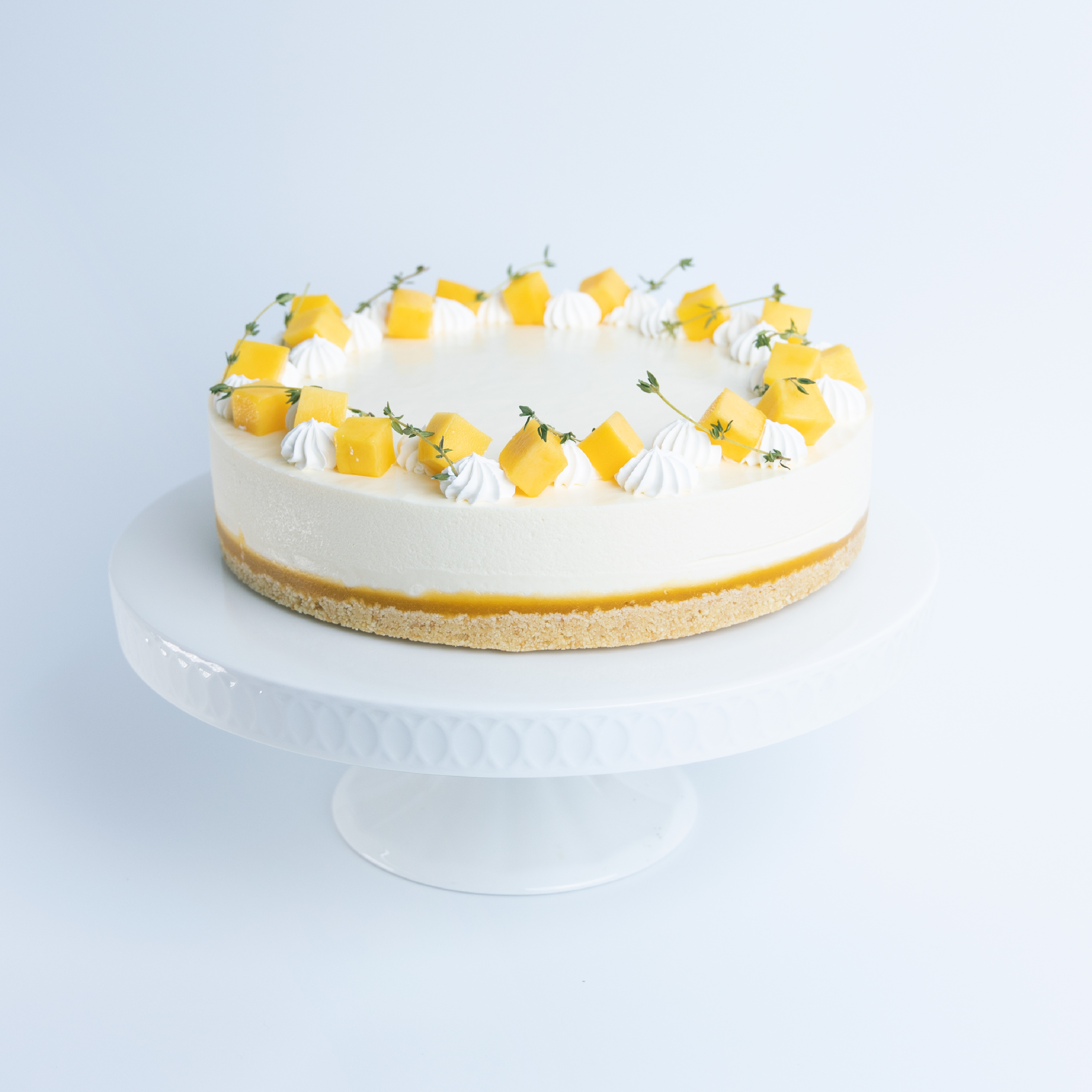 Dragon Fruit Mango Greek Yogurt Cheese Cake