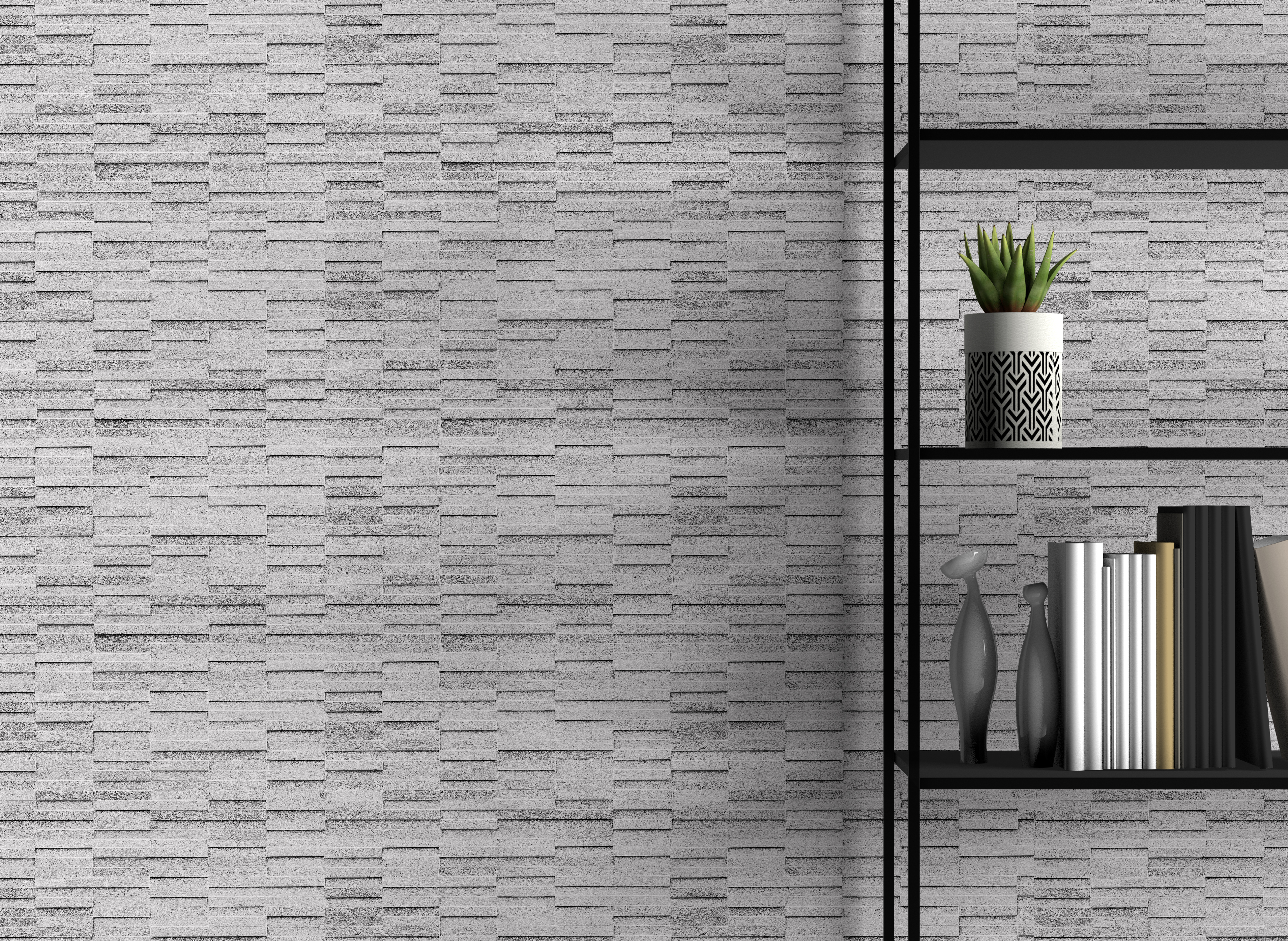 美牆壁布//格雷灰磚(約1.5坪/捲)