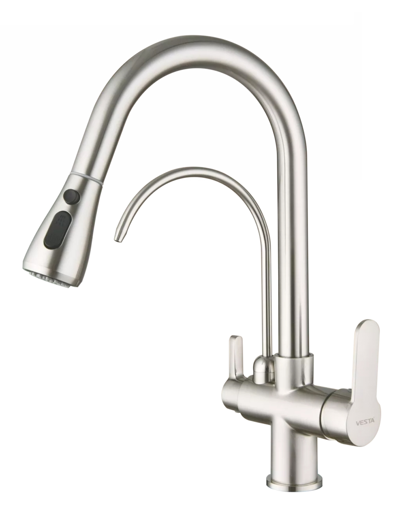 東利衛浴 龍頭推薦型號 A-52 RO不鏽鋼廚房立式伸縮龍頭 *