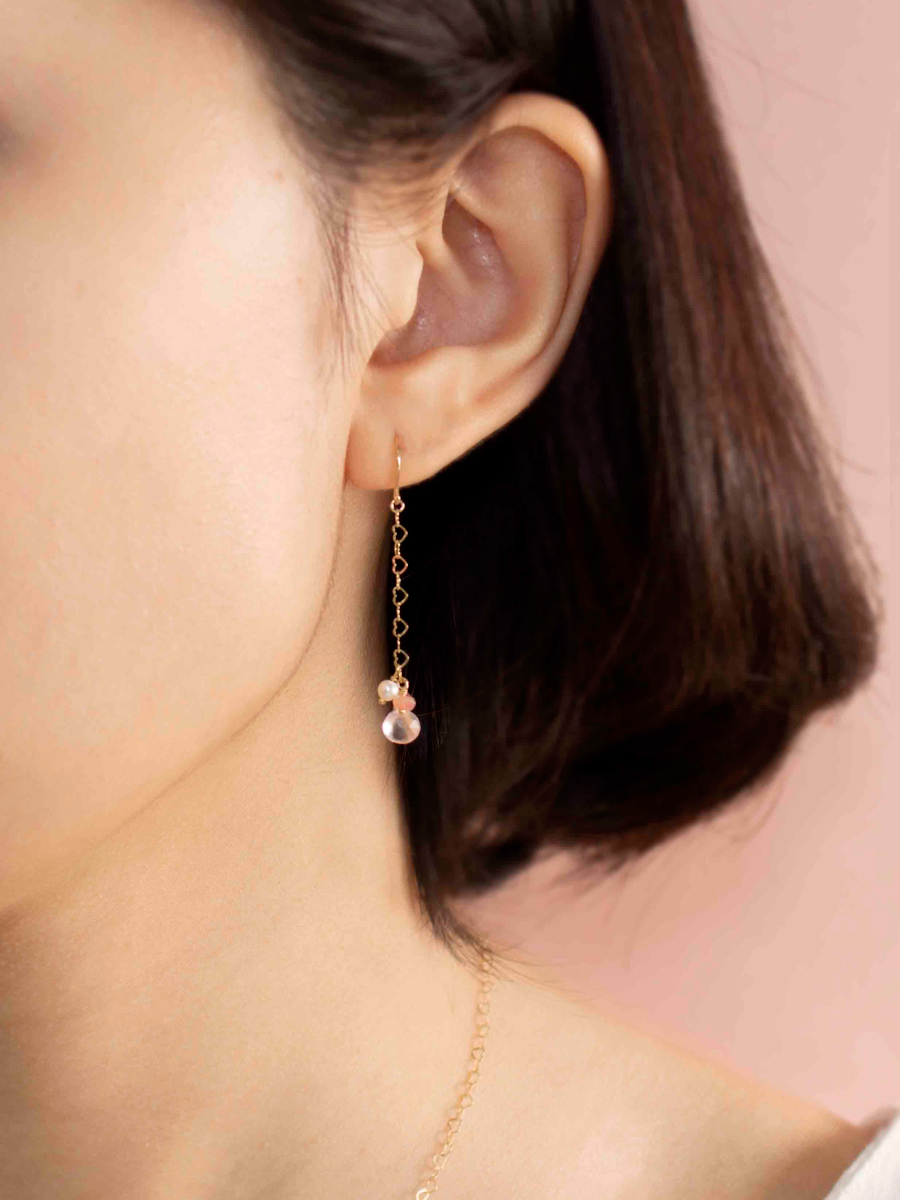 桃樂絲（Dorothy） - 10K Pink Earrings
