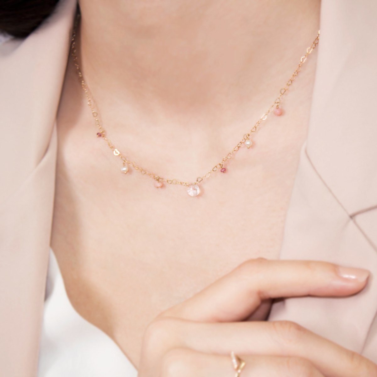 桃樂絲（Dorothy） - 10K Pink Necklace