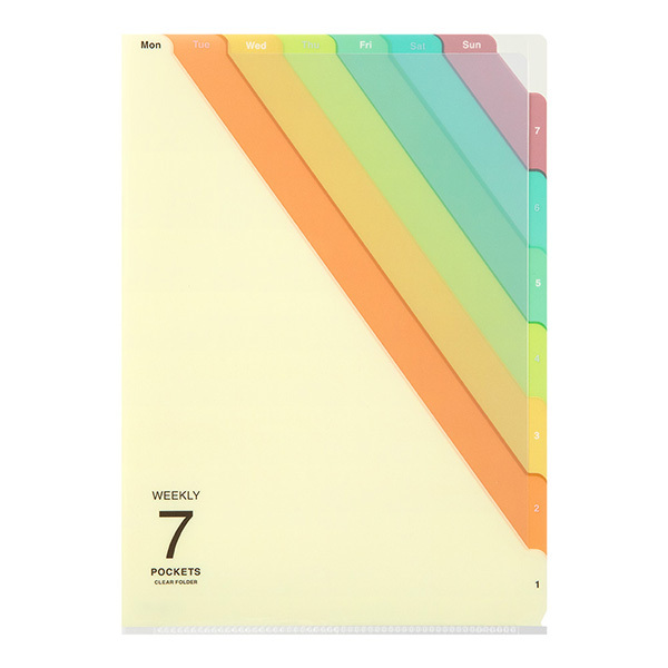 7層半透明資料夾 -A4- MIDORI 日本