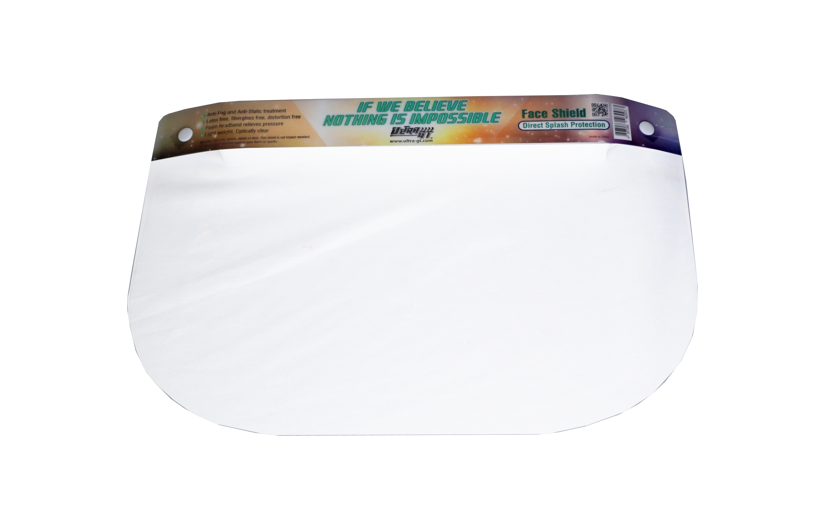 UltraGT 防護面罩(面盾)(抗霧防飛沫塵土)(If We Believe Nothing Is Impossible)