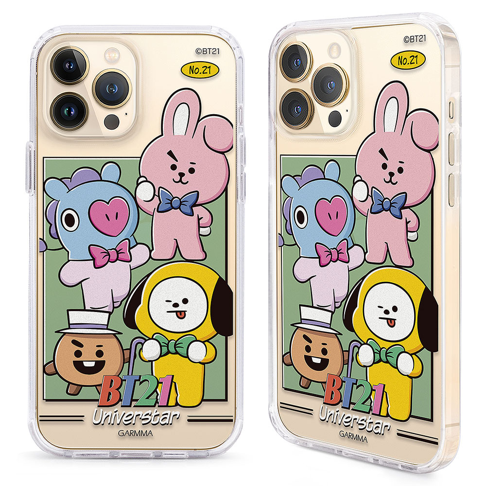 GARMMA 宇宙明星BT21 iPhone 13系列 二合一四角防摔保護套 復古系列B