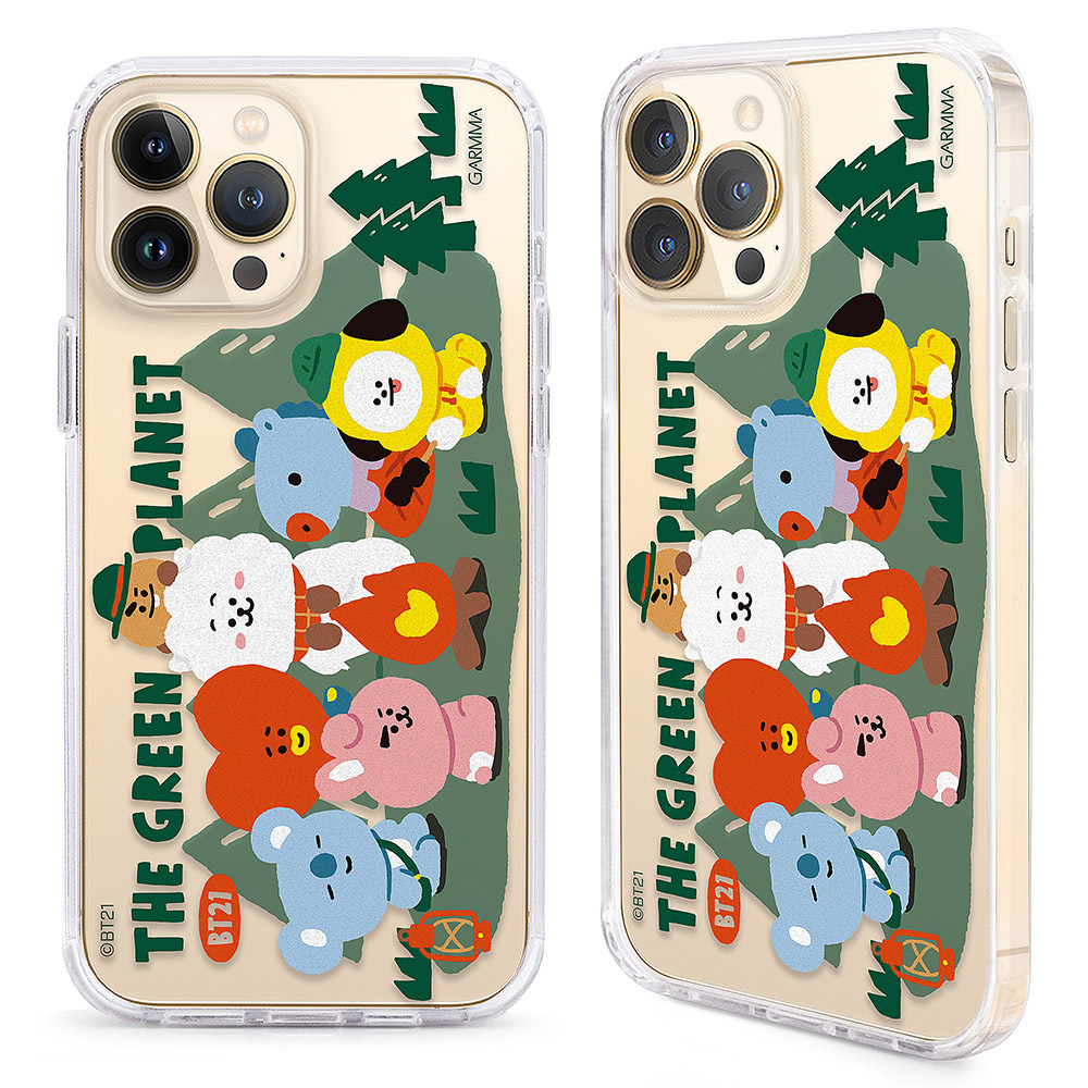 GARMMA 宇宙明星BT21 iPhone 13系列 二合一四角防摔保護套 宇宙明星露營去