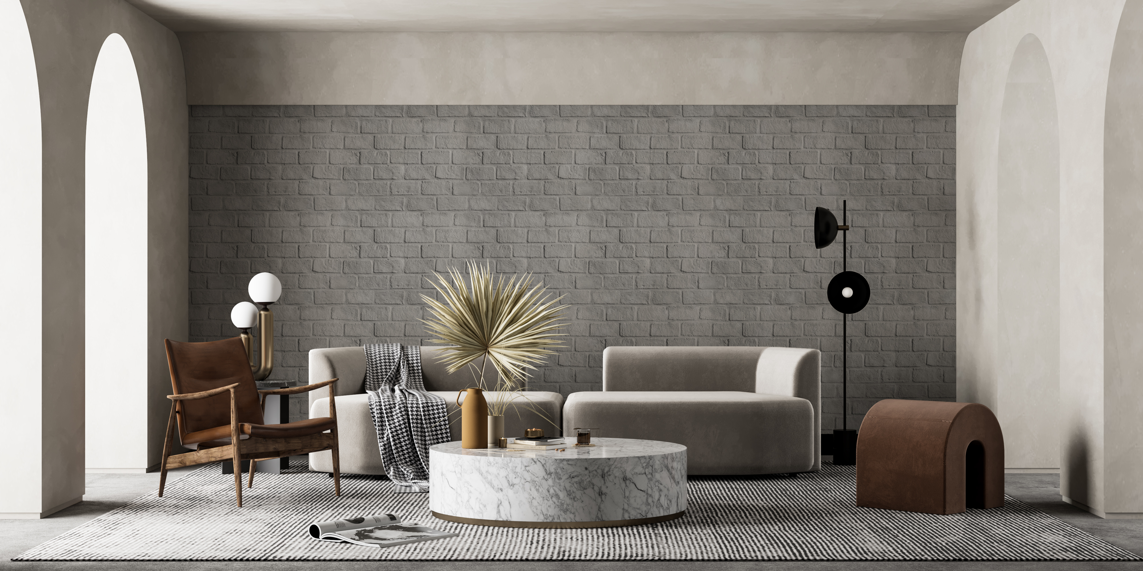 美牆壁布//里昂瓦灰磚(約1.5坪/捲)