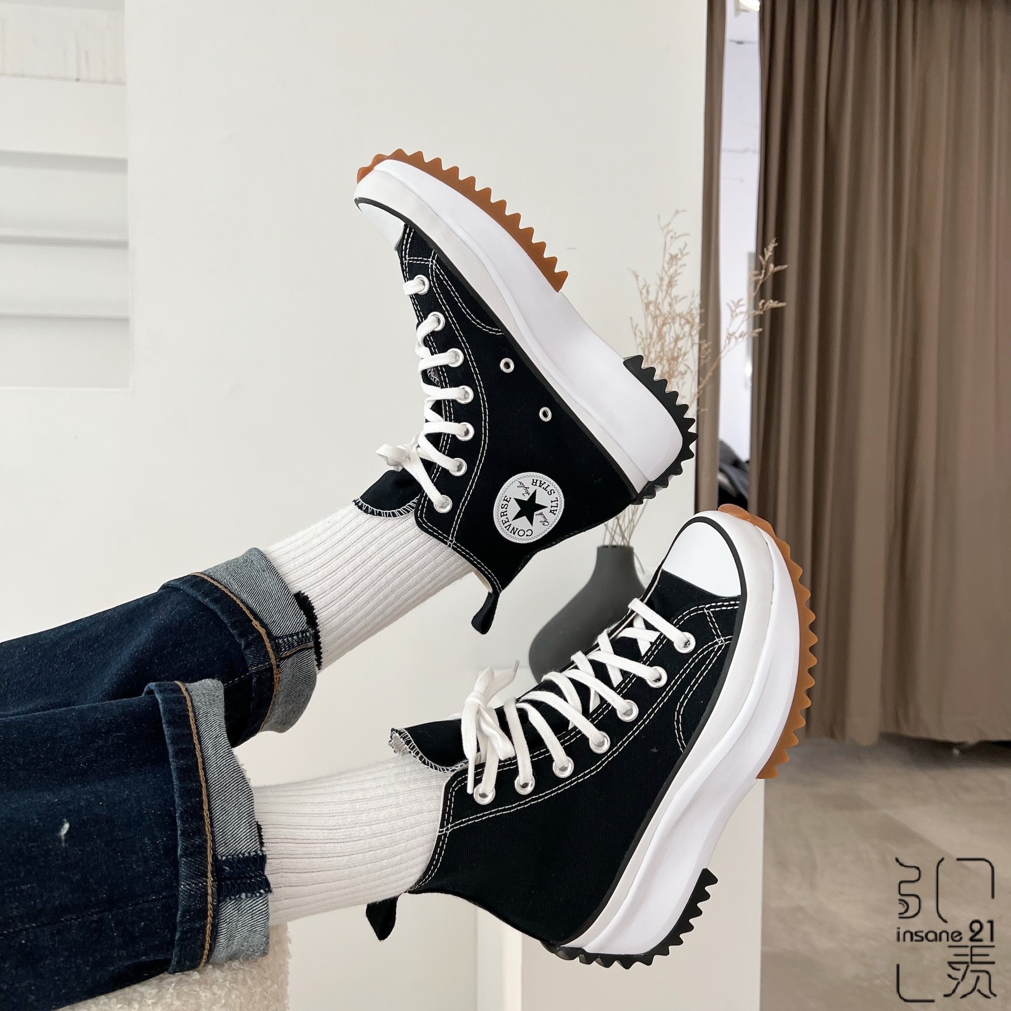 CONVERSE RUN STAR HIKE HI 黑平民版166800c