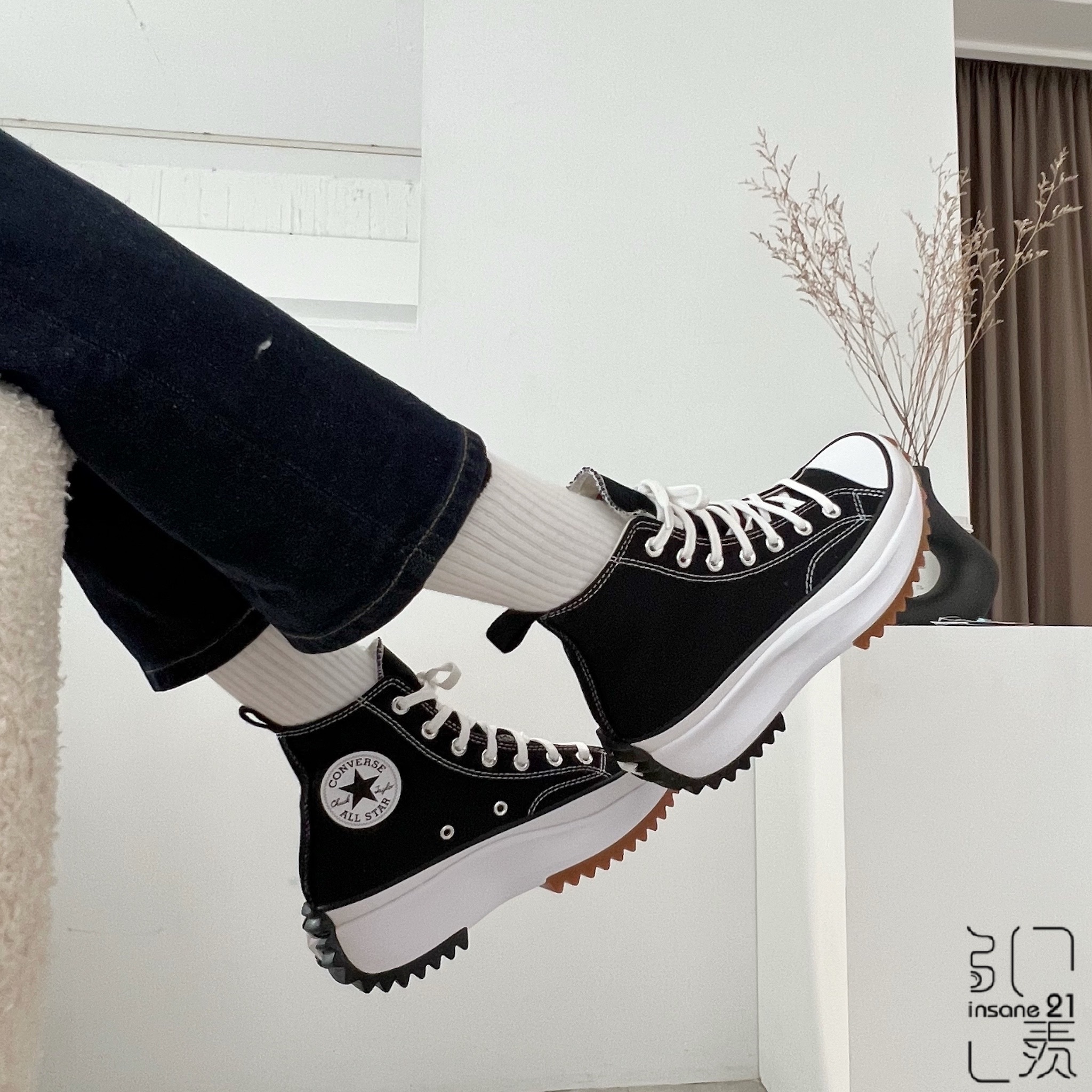 CONVERSE RUN STAR HIKE HI 黑平民版166800c