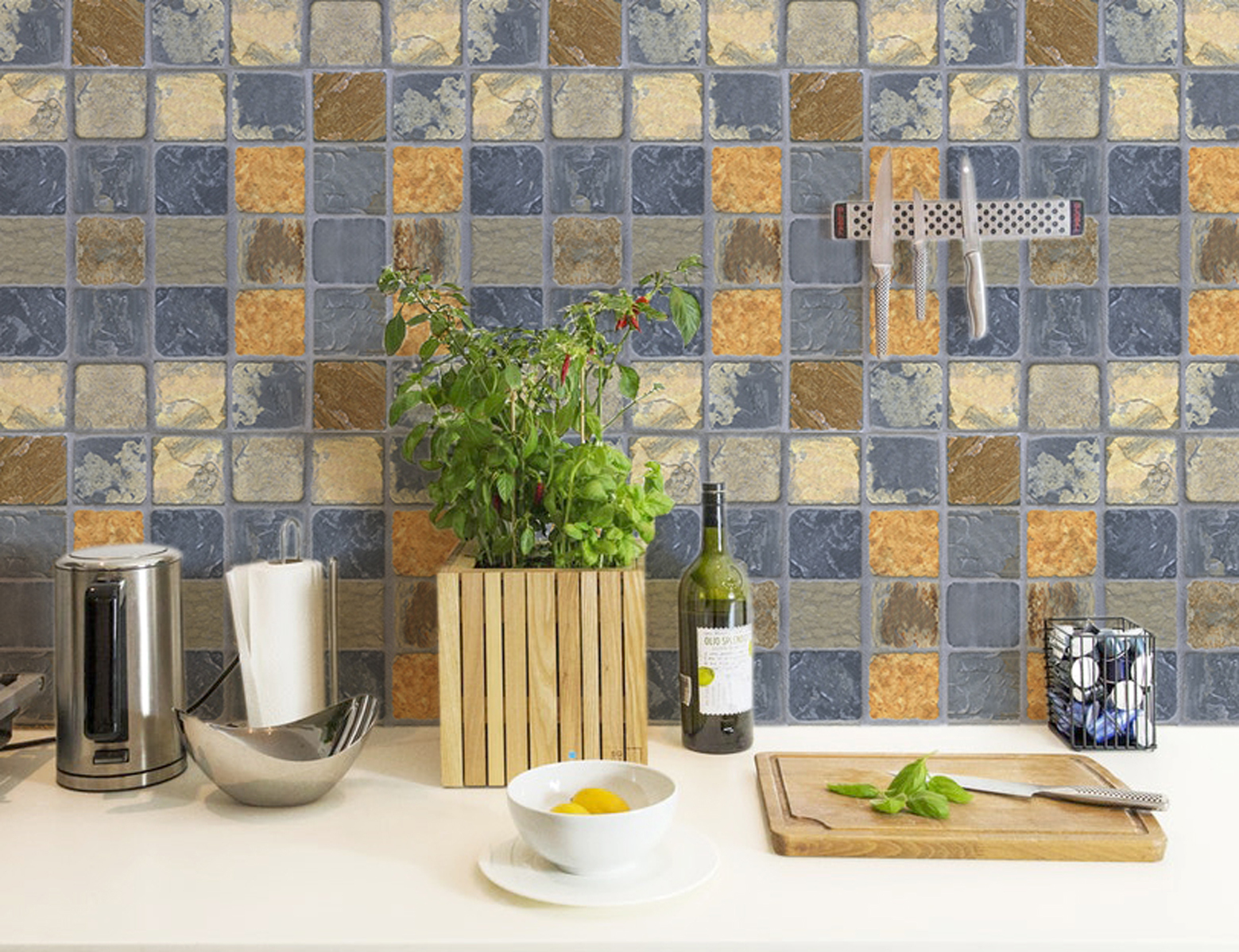 美牆壁布//馬賽克磚(約1.5坪/捲)