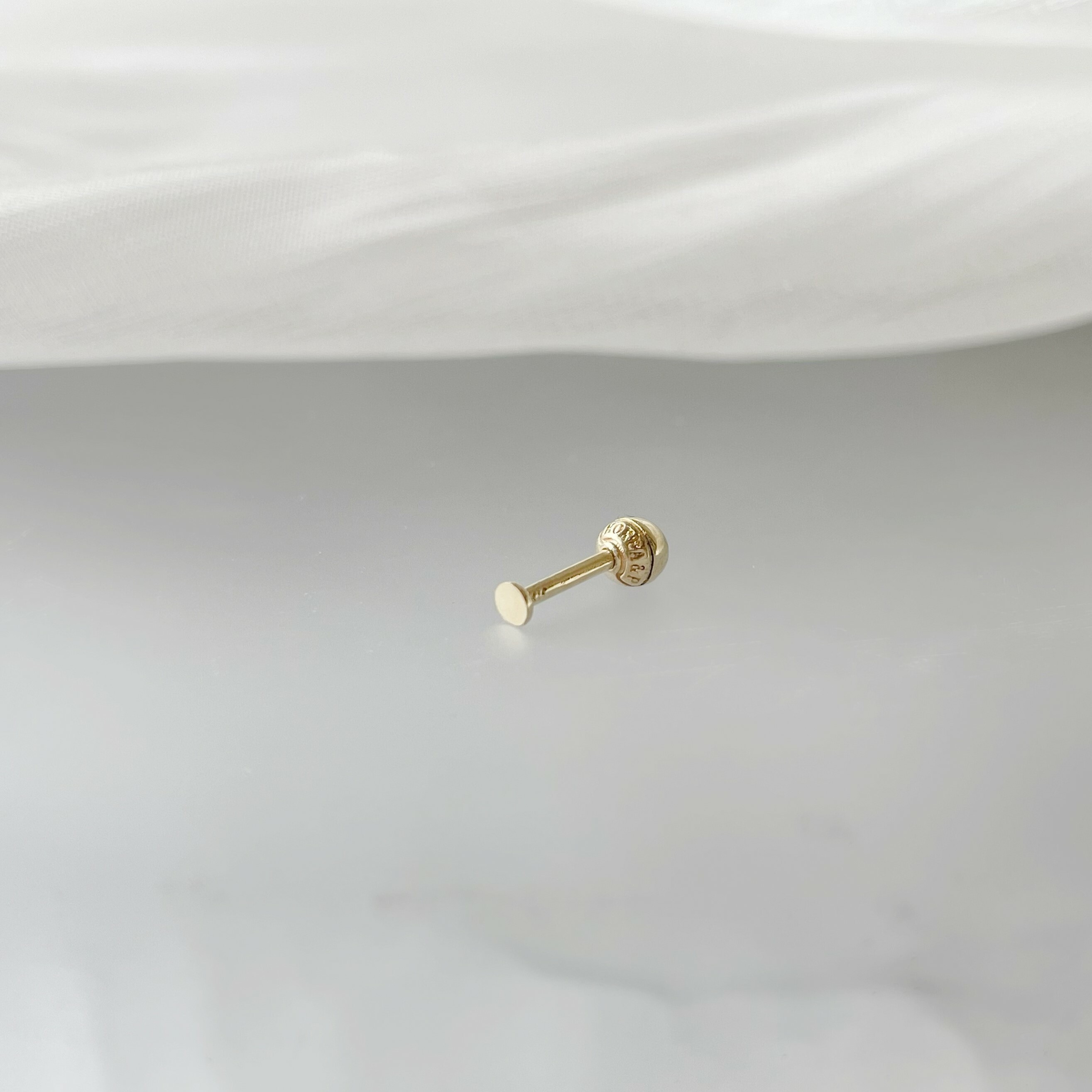 14K Tiny小圓轉珠耳環