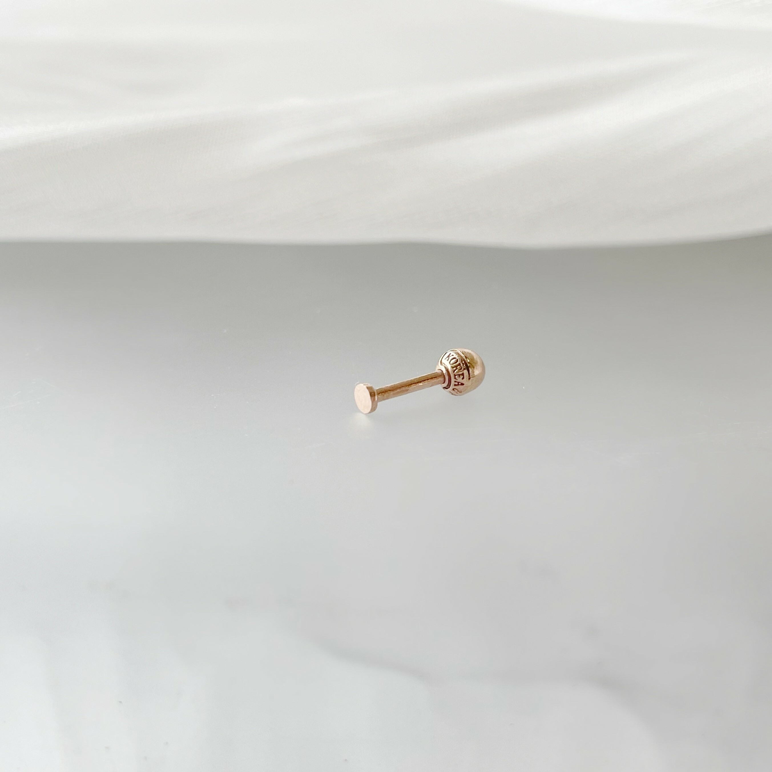 14K Tiny小圓轉珠耳環