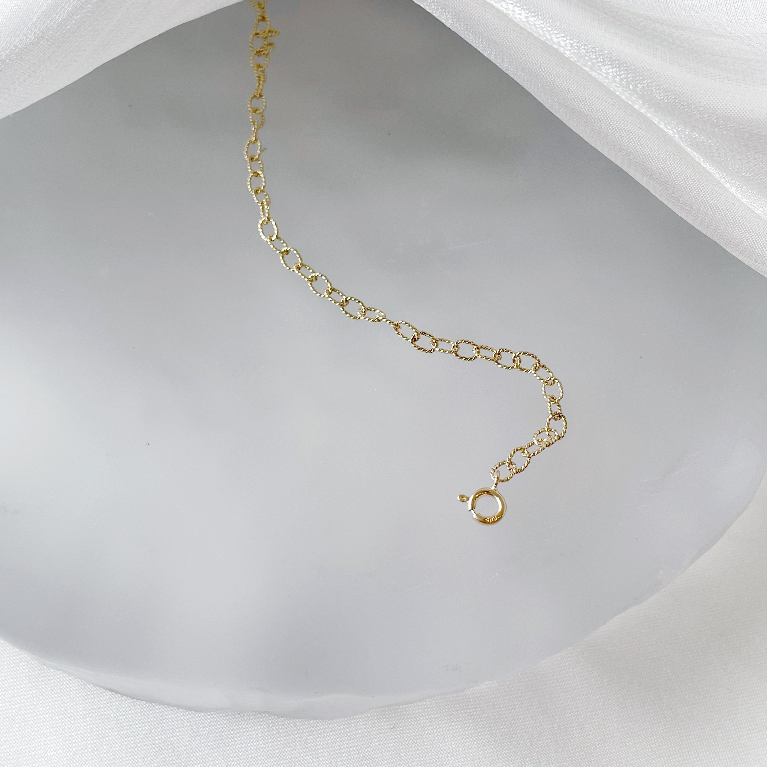 14K麻花橢圓圈圈手鏈