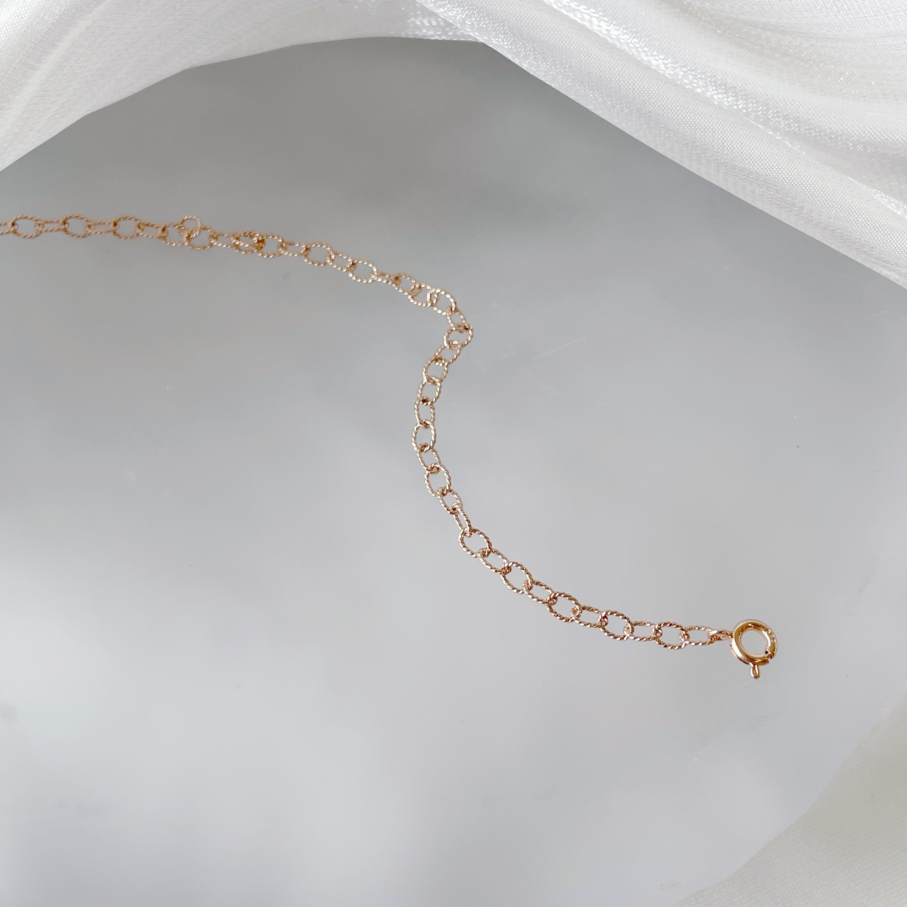 14K麻花橢圓圈圈手鏈