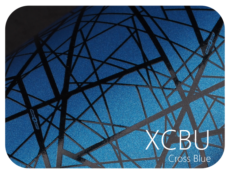 LIFE+GUARD XCBU Cross Blue LIFE+GUARD WABU Wave Blue vinyl skin sample for 3C protective wraps