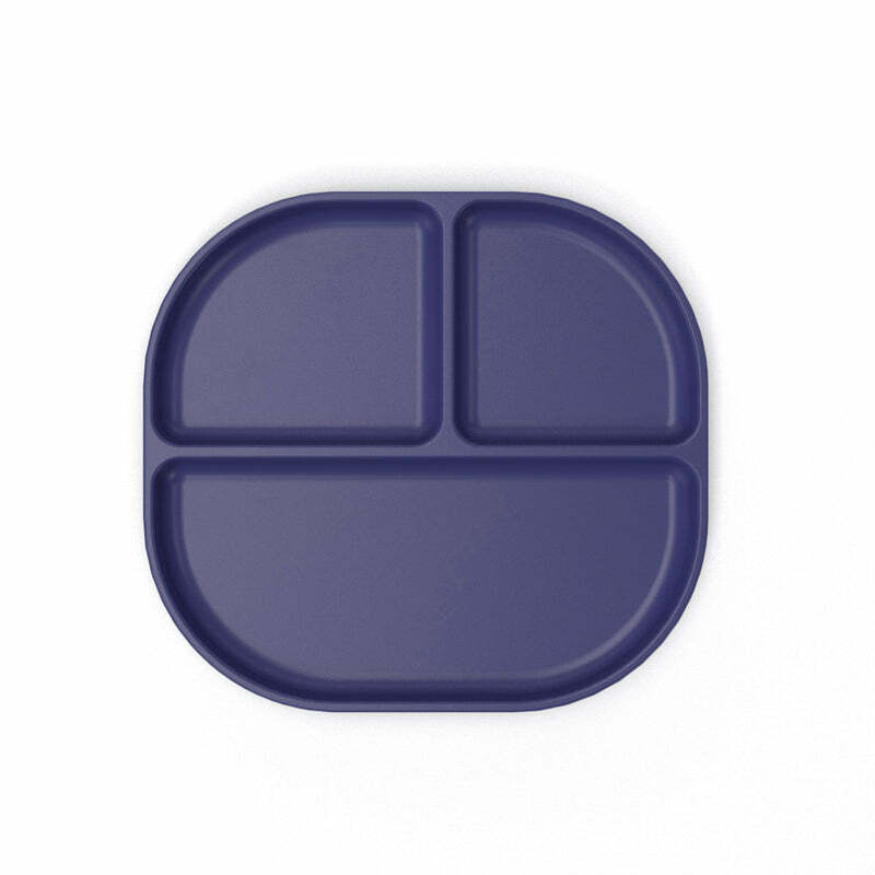EKOBO 竹纖維分隔餐盤  DIVIDED PLATE WITH RIM - ROYAL BLUE 海藍