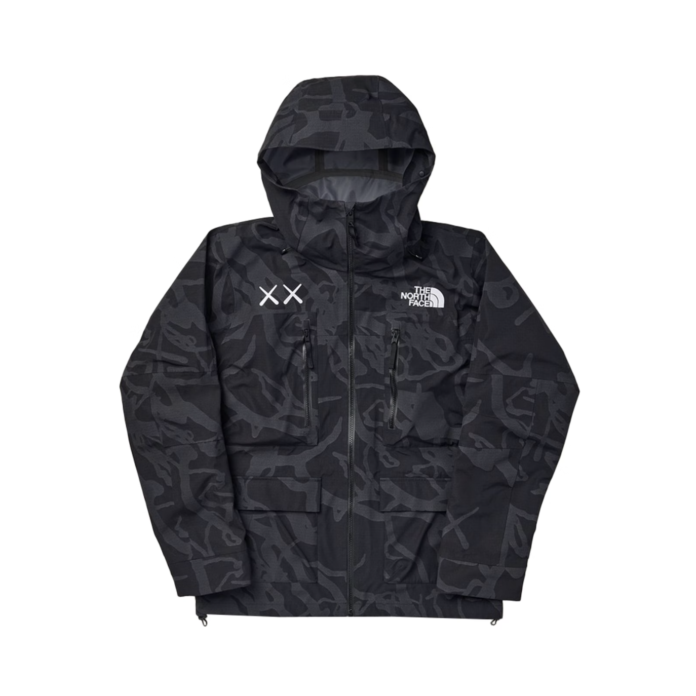 THE NORTH FACE X KAWS FREERIDE JACKET 衝鋒外套黑迷彩-NF0A7WLQ