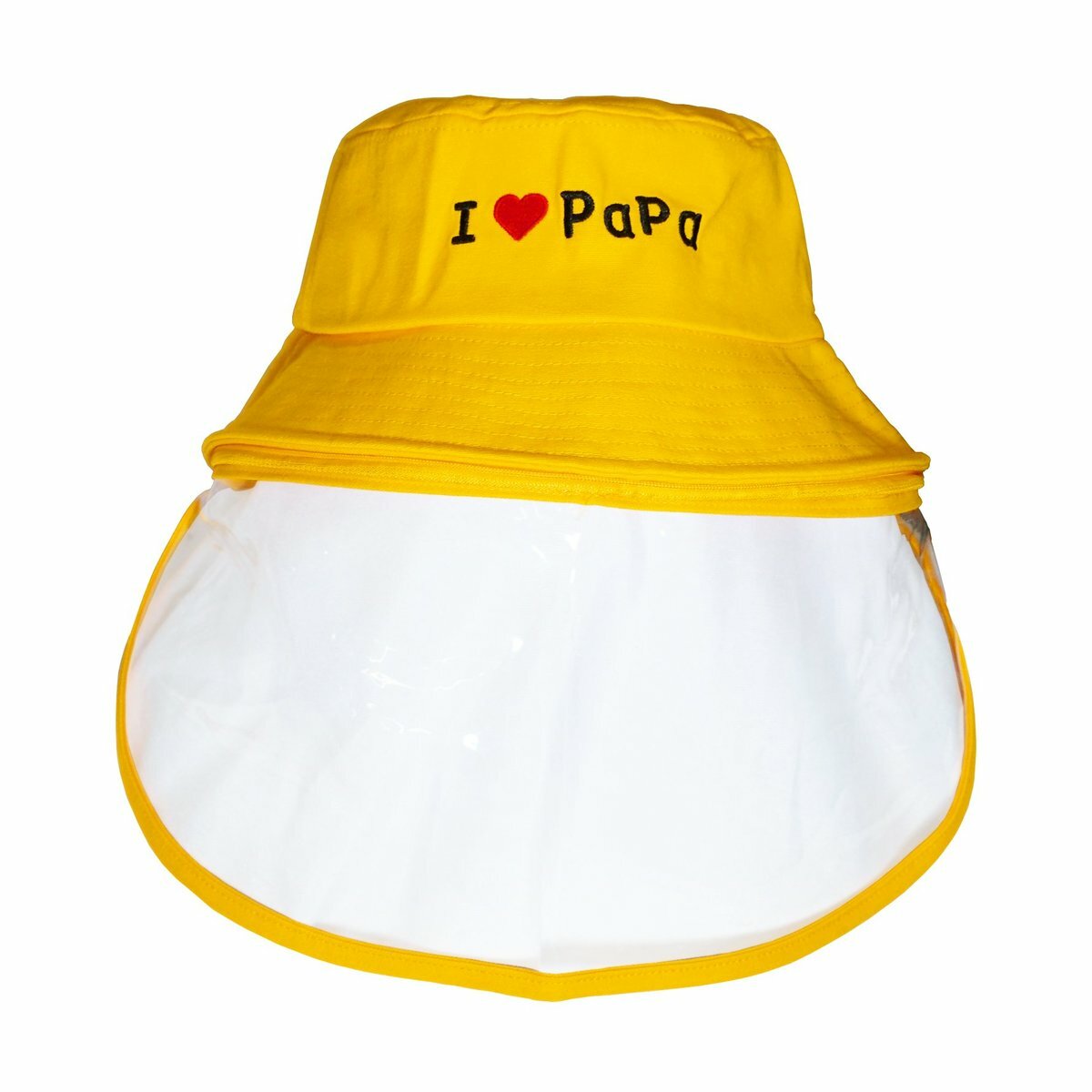 Bucket Hat with Face Shield I Love Papa (Removable Fa