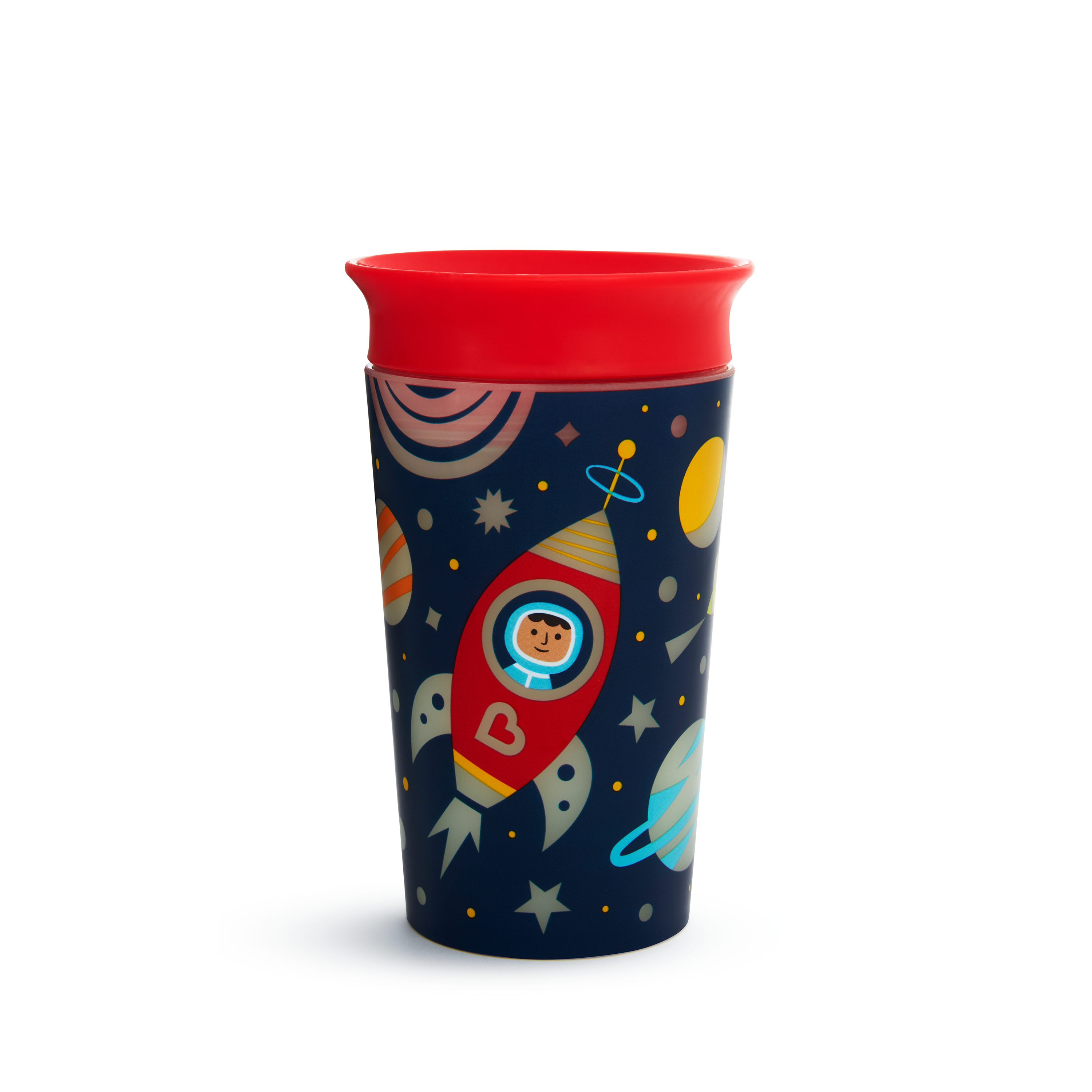 360度繽紛夜光防漏杯266ml-紅